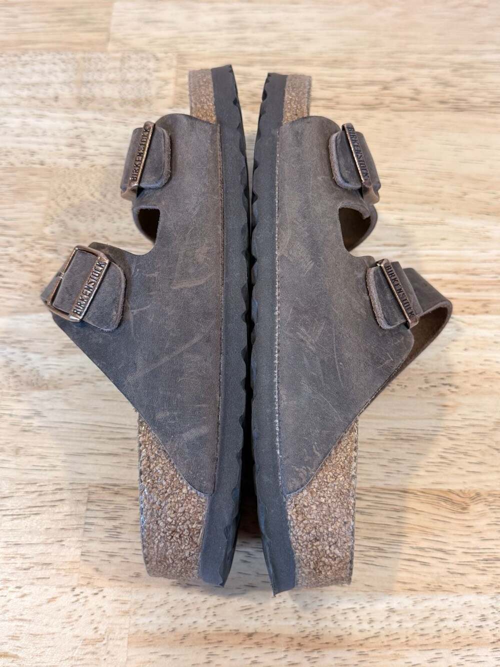 Birkenstock Brown Suede Two-Strap Arizona Sandals - Picture 7 of 7